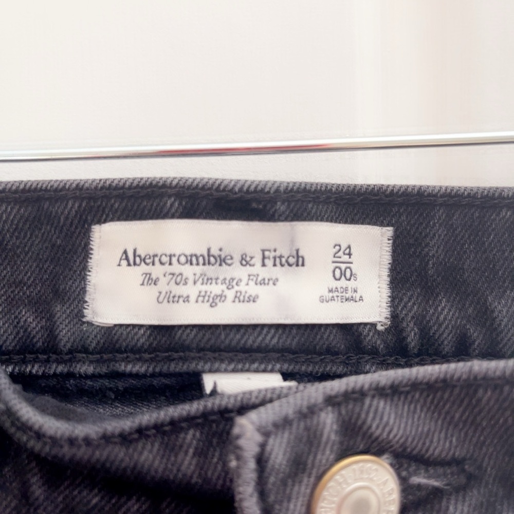 Abercrombie & Fitch Dark Gray Flare Jeans - Picture 3 of 6